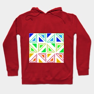 Multicolour triangles Hoodie